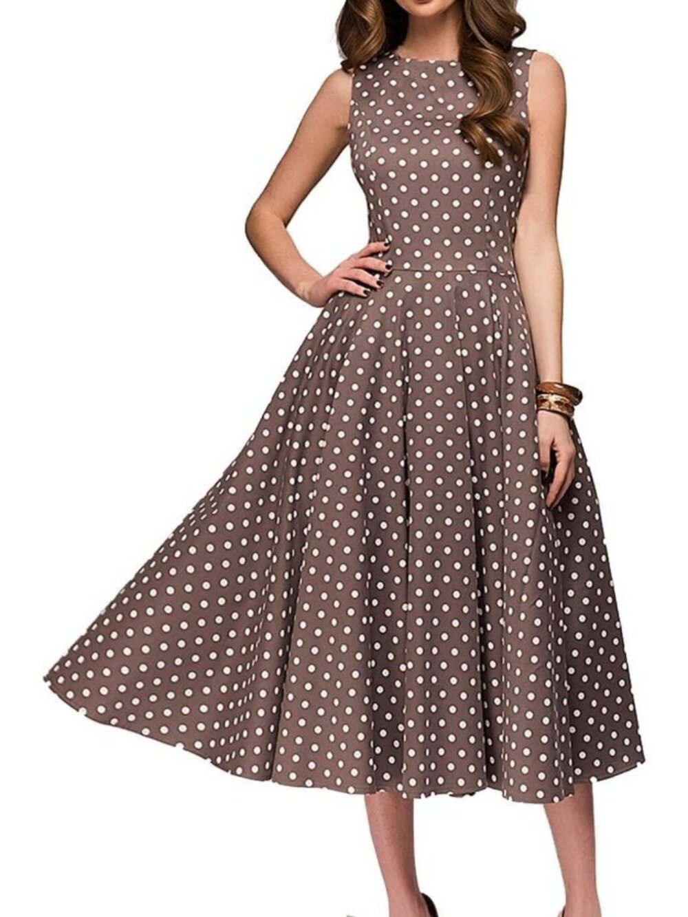 Vintage 1950s Cocktail Midi Dress for Women | Retro Style, Elegant Evening Wear
